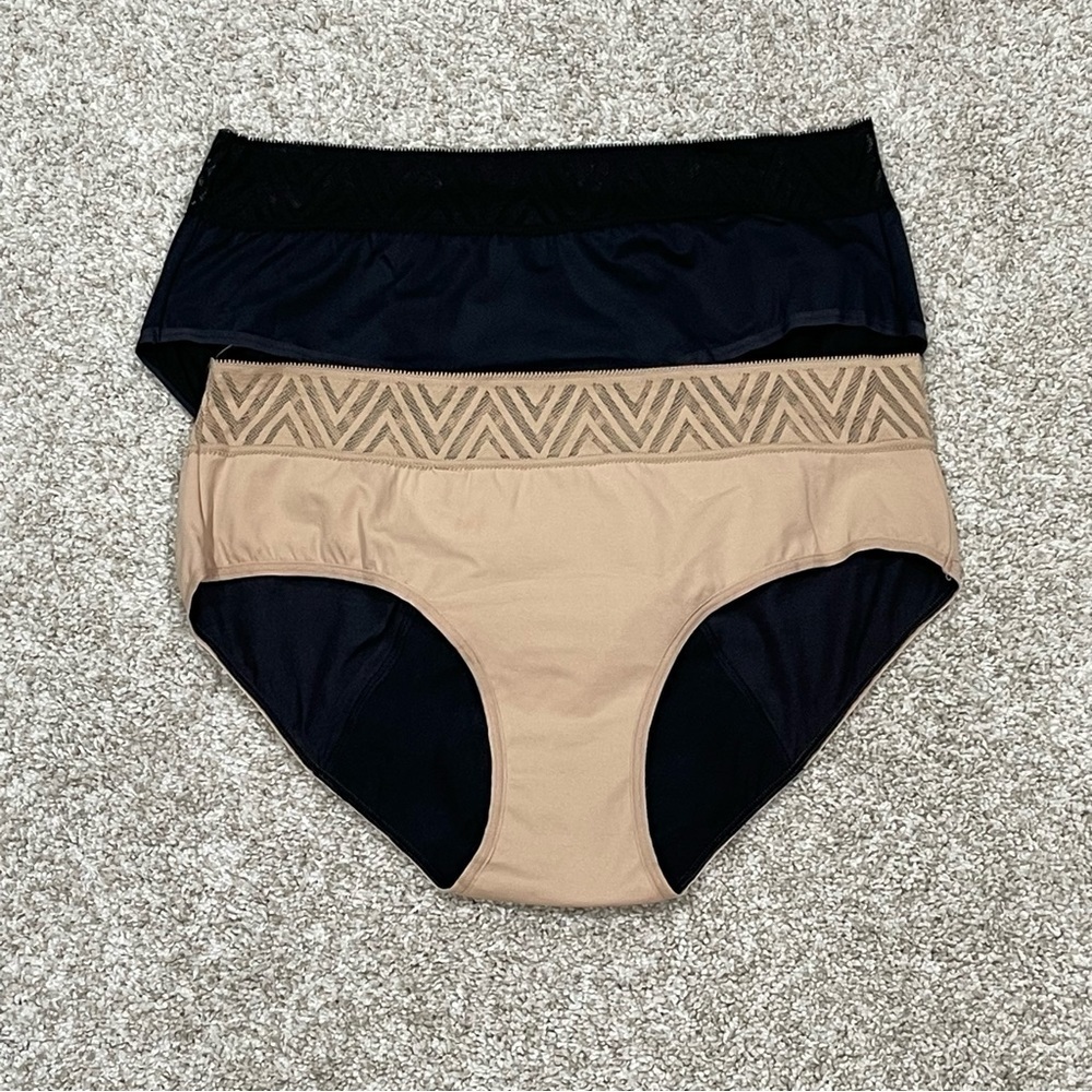 THINX Hiphugger Period Moderate Absorbency Underwear - 2-Pack Sz - XL $70